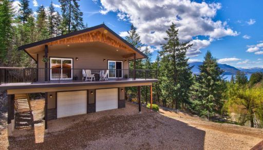 The cabin overlooking Shuswap Lake.