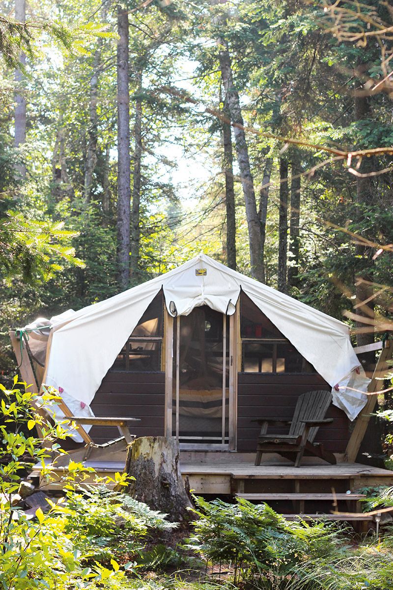 wall-tent-between-trees-in-cottage-country