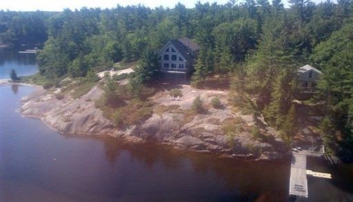 Photo of cottage and part of island