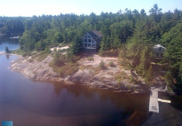 Photo of cottage and part of island
