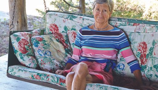 Connie Wahl at her cottage, the Shanty, on Stony Lake