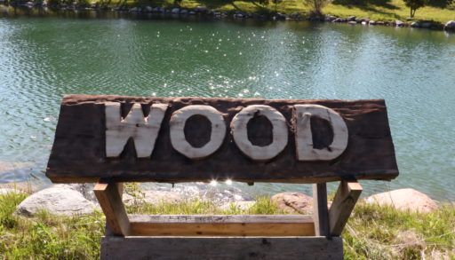 wood-spelled-out-on-wood-by-the-lake