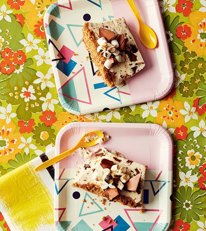 S'mores ice cream cake