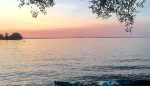Sunset at Lake Simcoe from dock