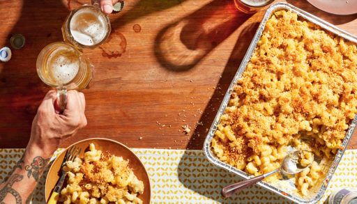 Mac and cheese made with beer