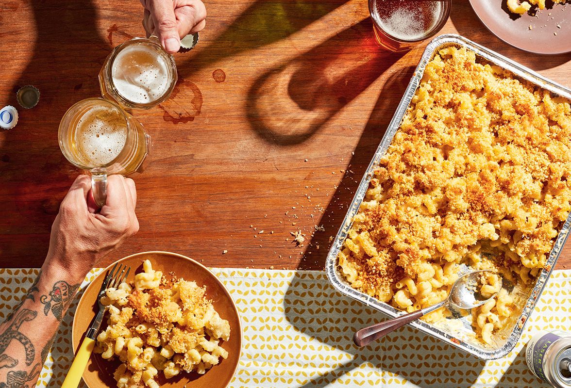 Mac and cheese made with beer