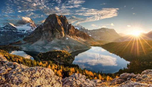 mountains, canada, lake magog, lake cerulean