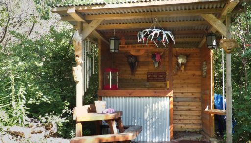 shot of diy alberta tiki shack project