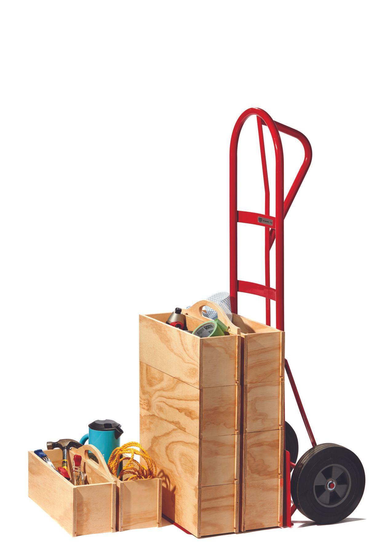 Dolly carrying a toolbox