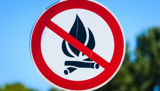 fire ban sign