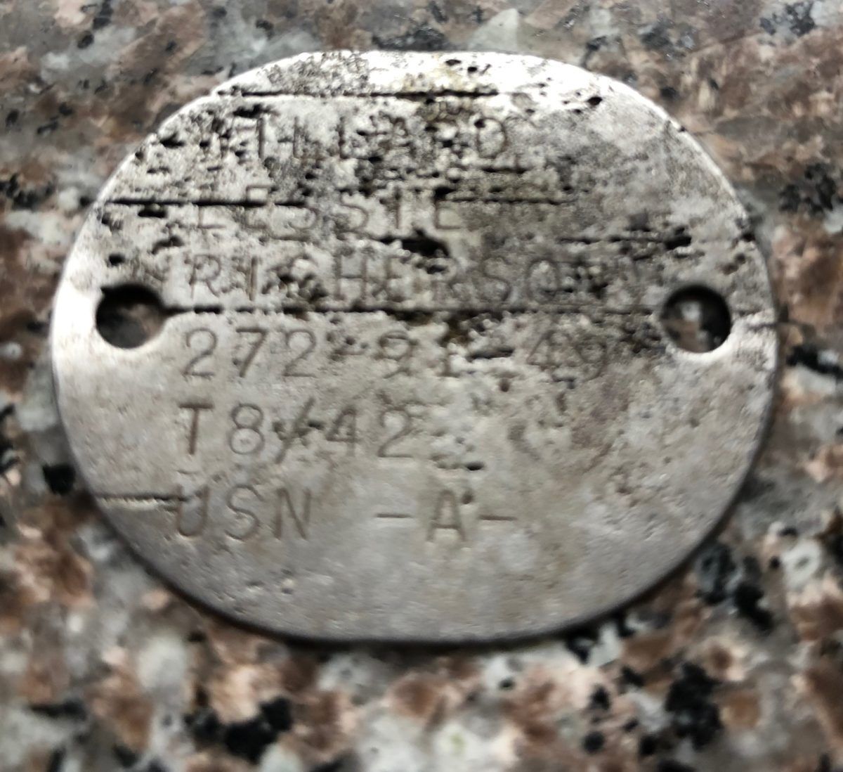 Dog tag found on the beach