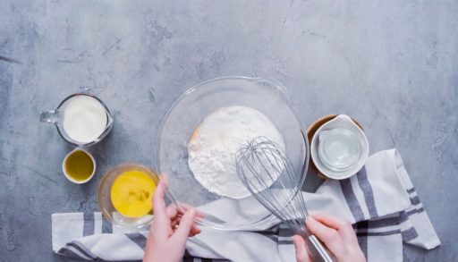 Cornbread ingredients, on a table