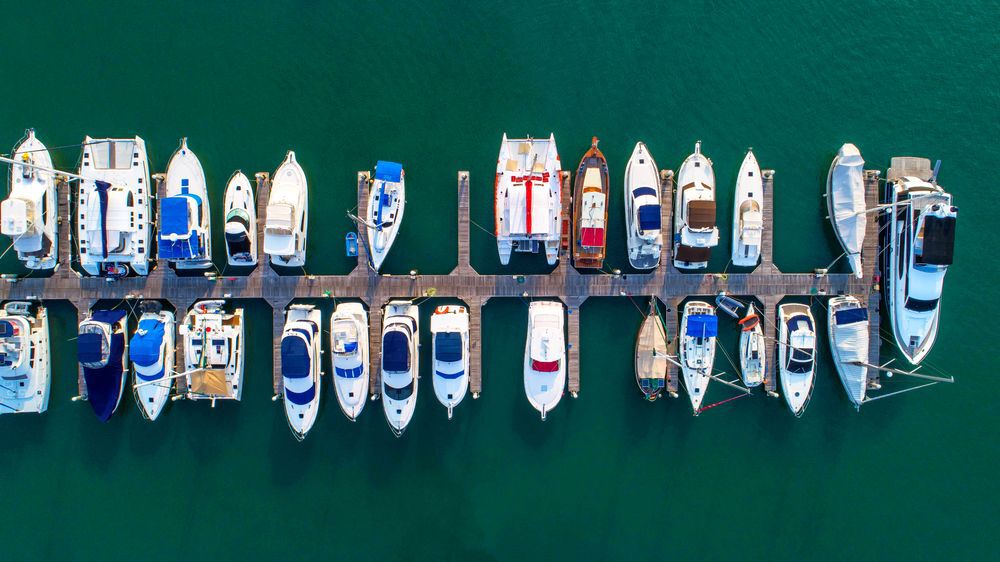 boats docked at a marina