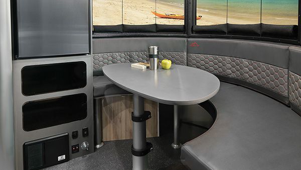 interior dining area of airstream RV