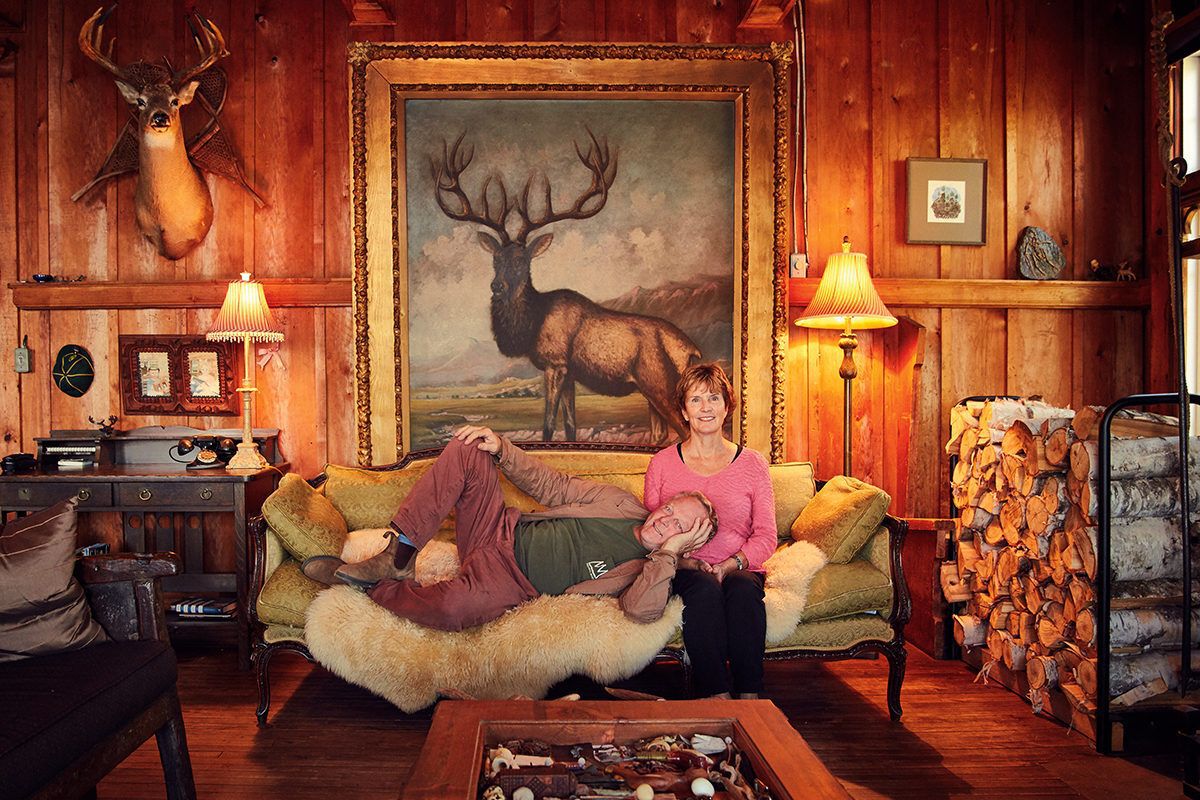 Don and Beth Scott in their cottage of curios
