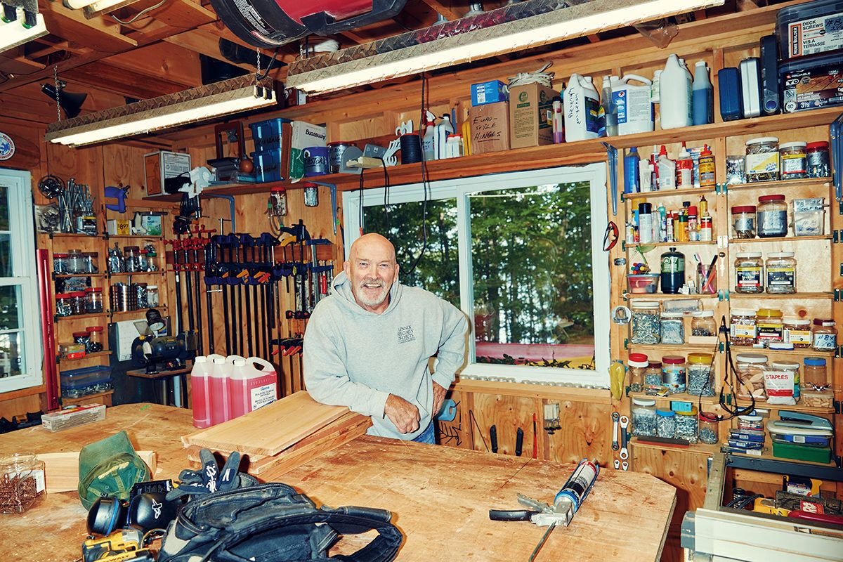 Wayne Lennox in his workshop