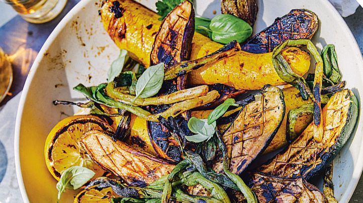 Grilled summer vegetables