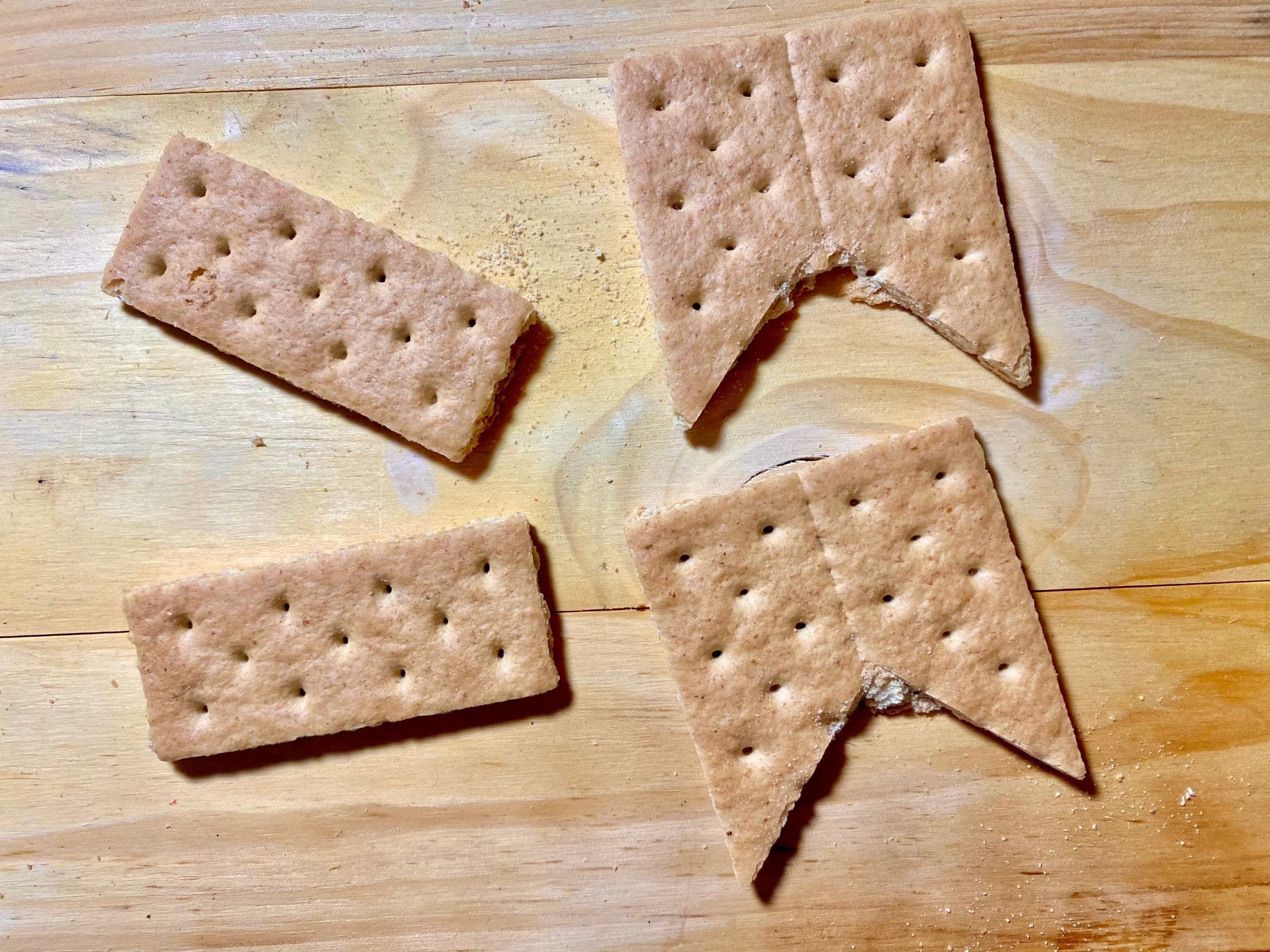 graham crackers to be used as a chimney for gingerbread cottage