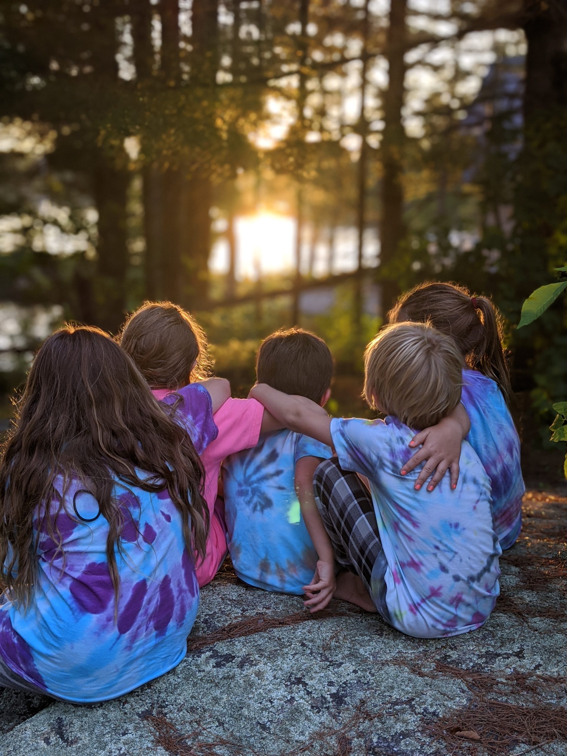 Kids hanging out at cottage