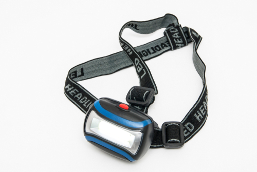 LED headlamp for fixing on head, emergencies