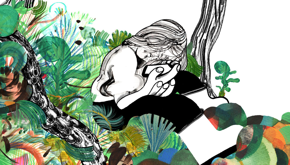 illustraton for snake in the grass