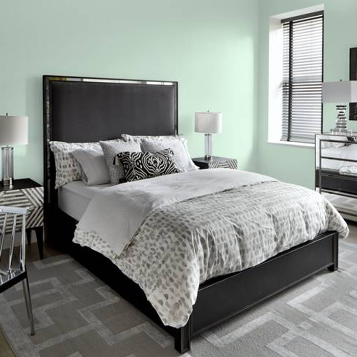 Mid-toned green in room, colour of the year