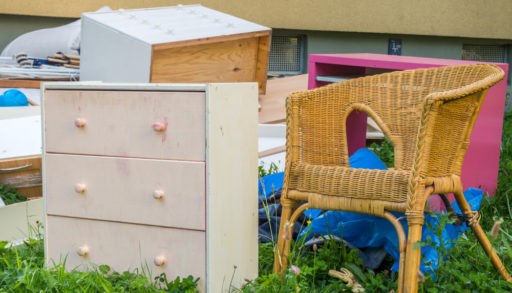 bulky waste in the front yard