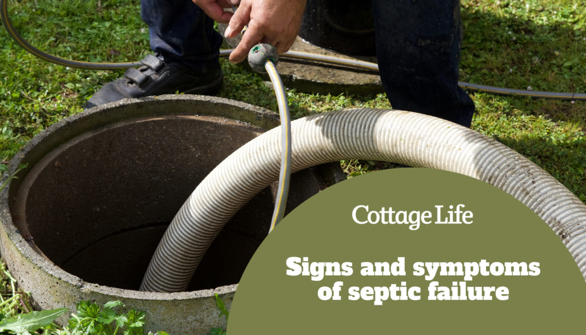 Septic tank: the removal of sewage sludge and cleaning of a domestic septic tank at rural French home.