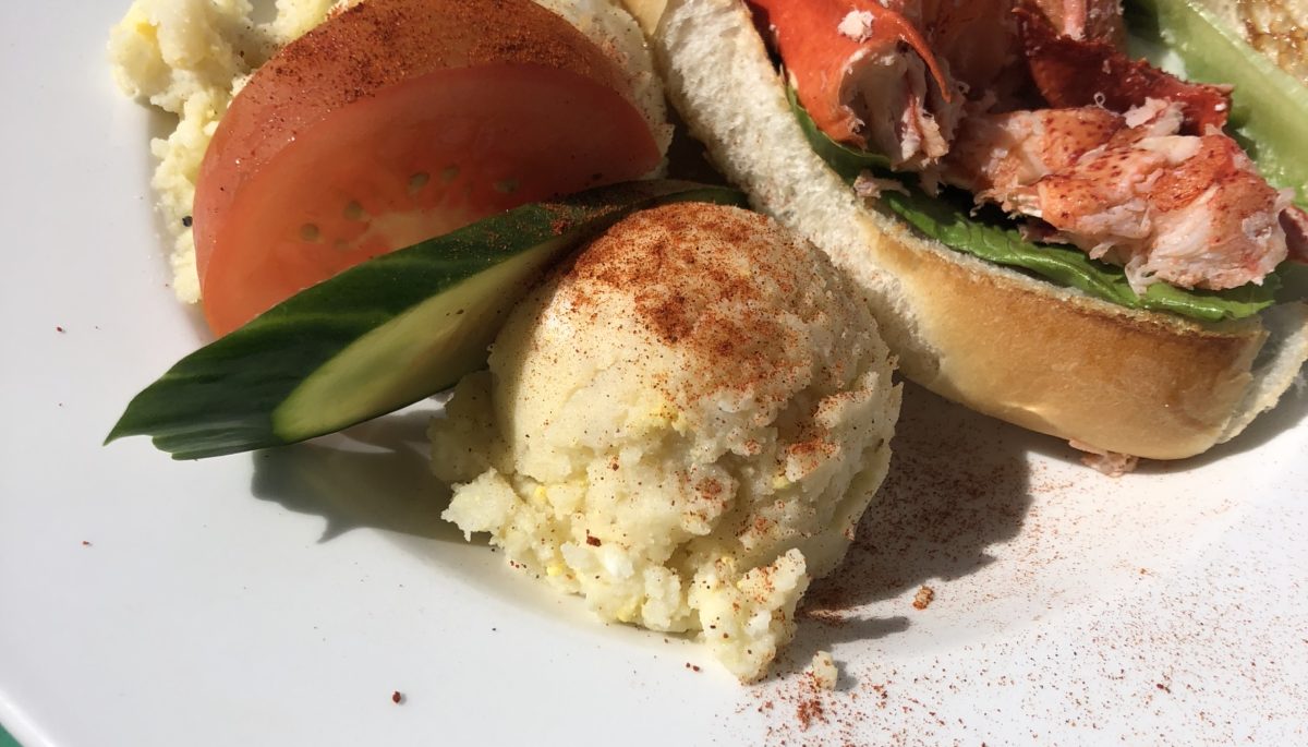 lobster roll from lobster barn in victoria-by-the-sea, p.e.i.