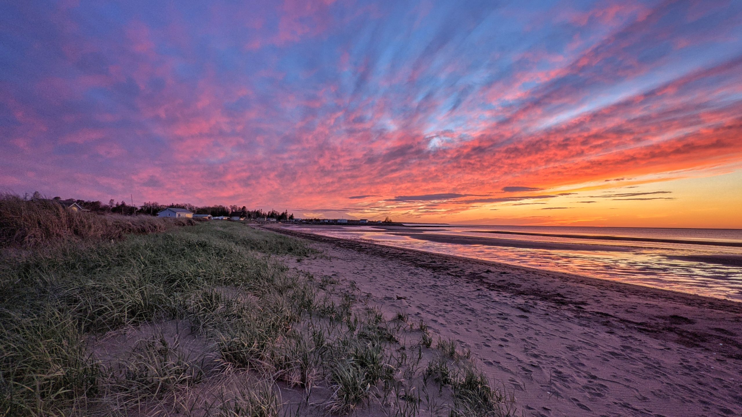Peacock cove sunset at the beach