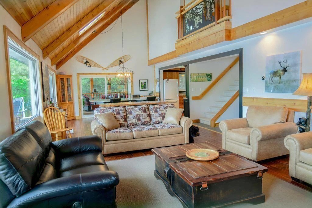 Inside living area of cottage