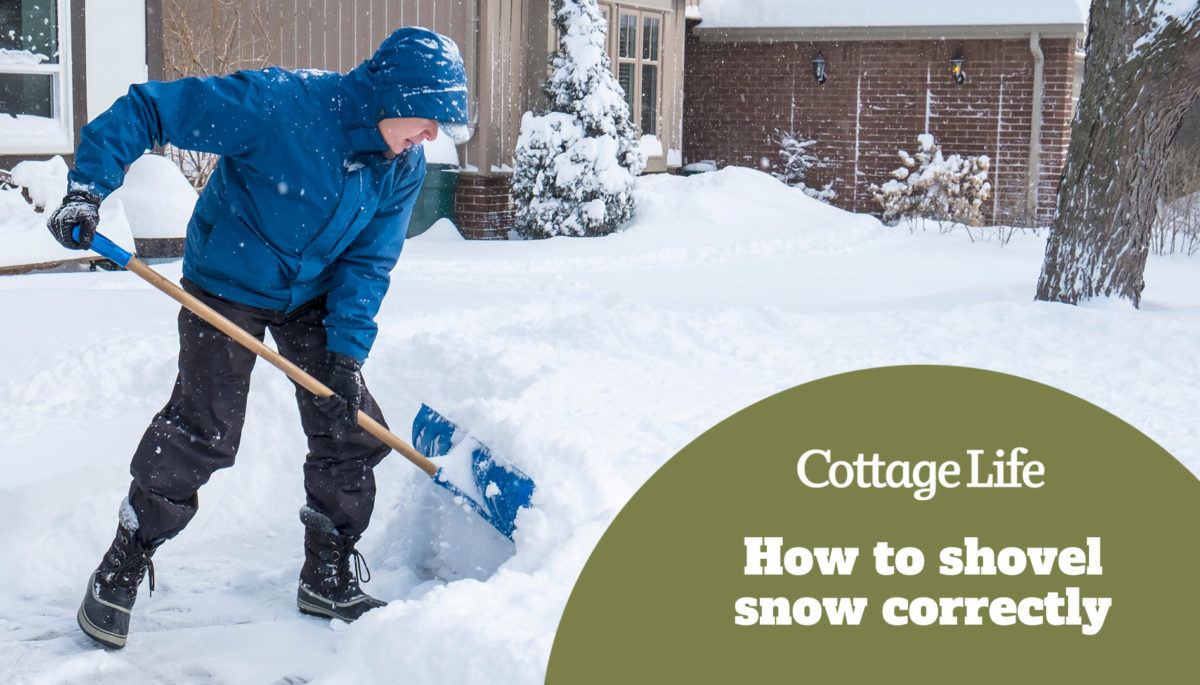 Man Removal Snow with a Shovel