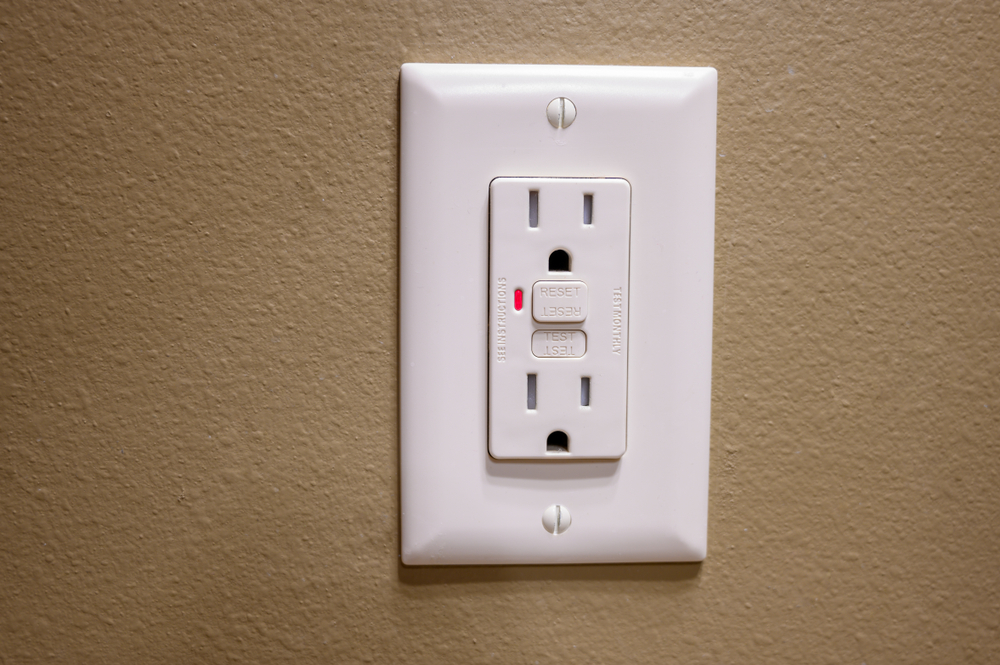 A close-up of an electrical outlet