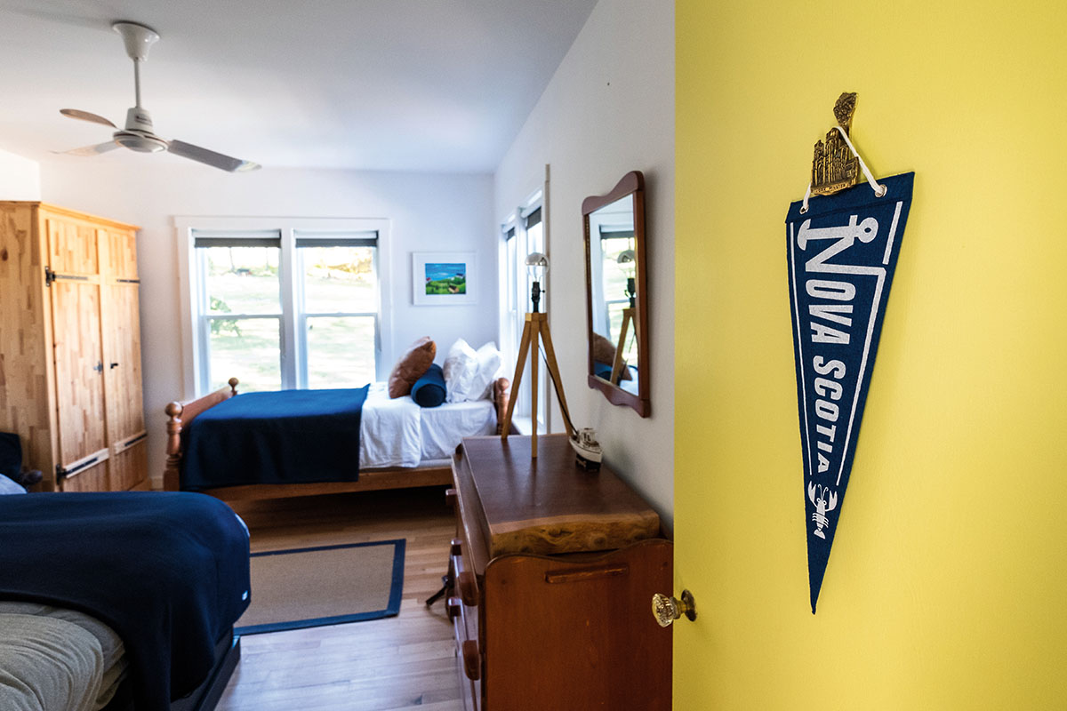 a bedroom in Pauline and Robbie's cottage