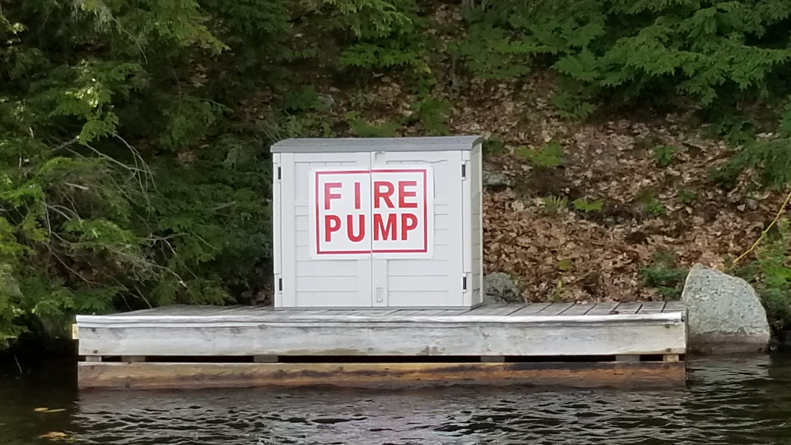 fire station set up by cottagers for fighting fires