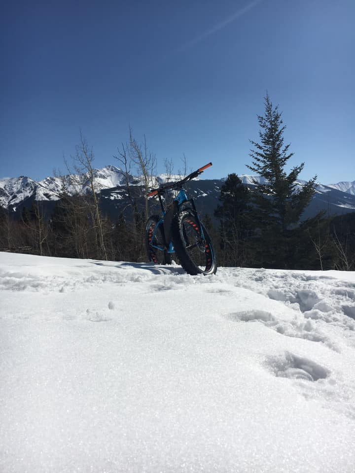 Fat biking in Kananaskis, Alta.