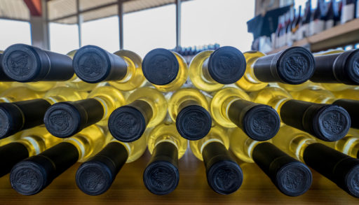 Niagara Icewine bottles on shelf