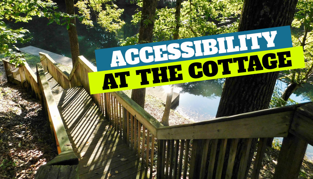 Staircase at the lake