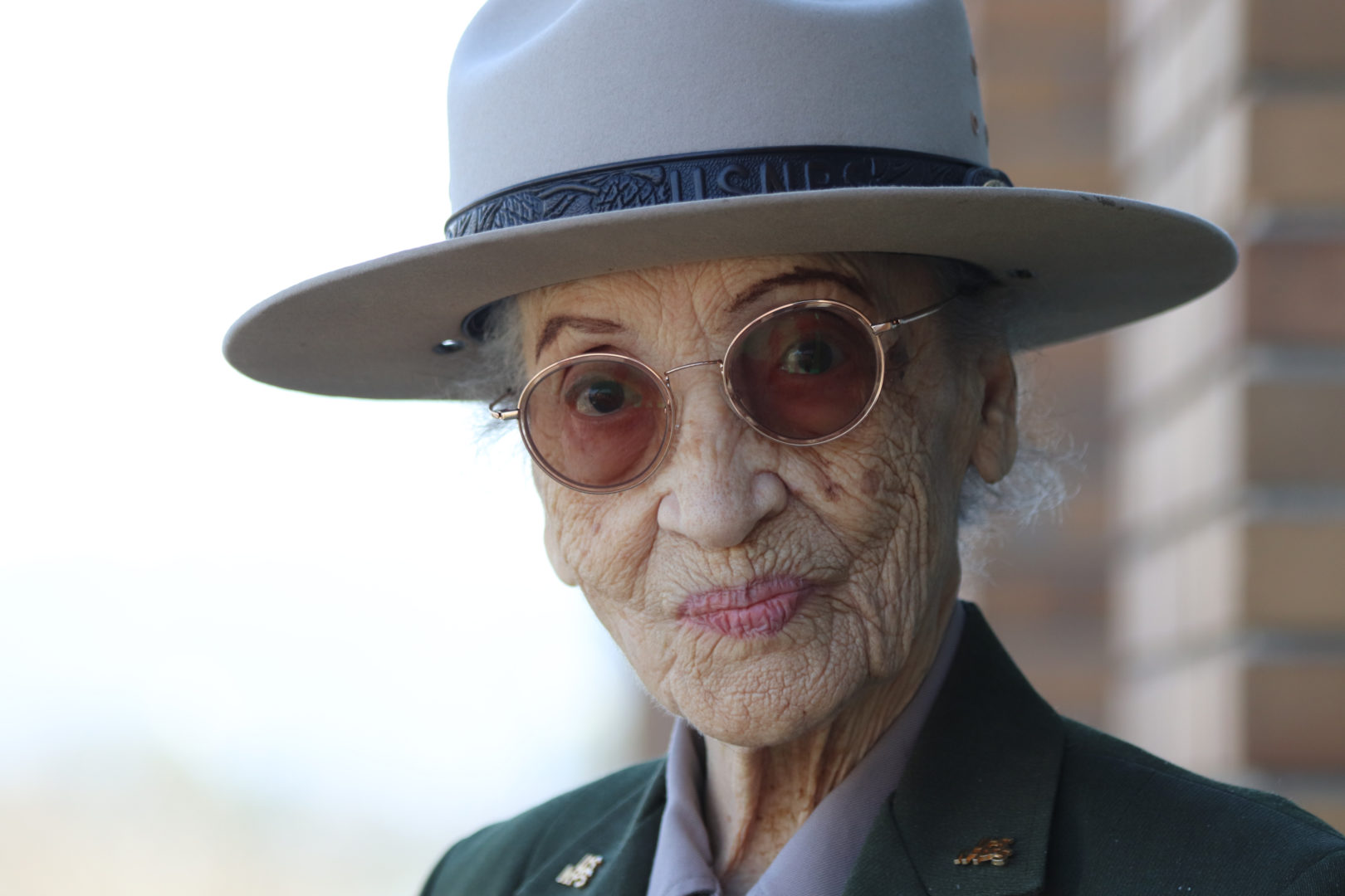Betty Reid Soskin wearing a ranger hat
