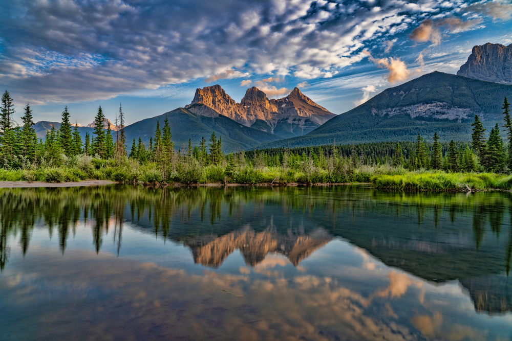 Three Sisters Peaks Canmore Alberta Canada