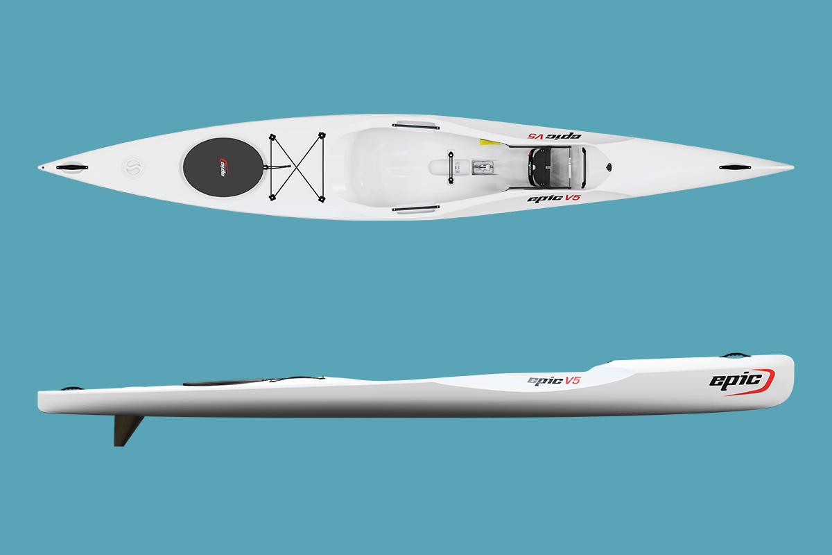 Aerial view of Epic V5 kayak