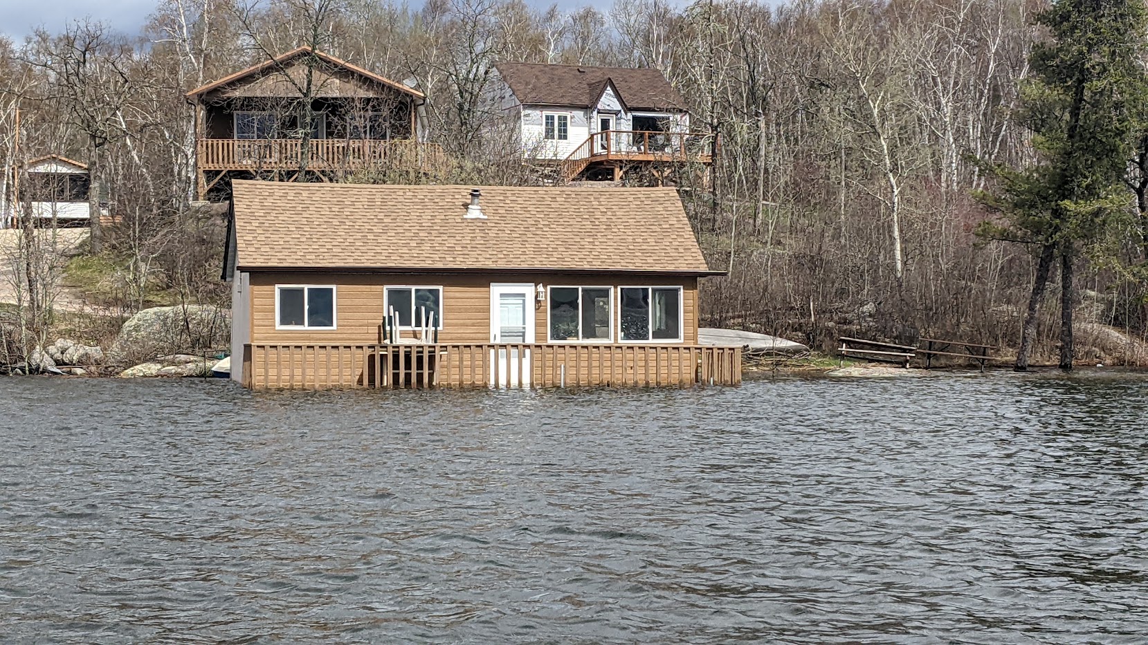 Flooded cottage