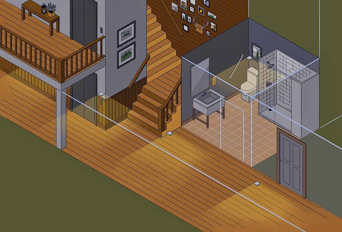 Graphic of cottage accessibility features