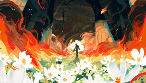 illustration of prescribed burning