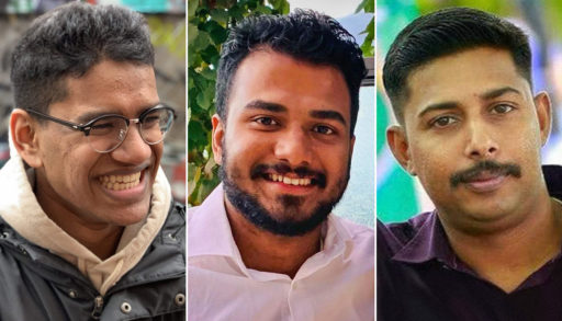 A collage of three men who lost their lives after a boat capsized