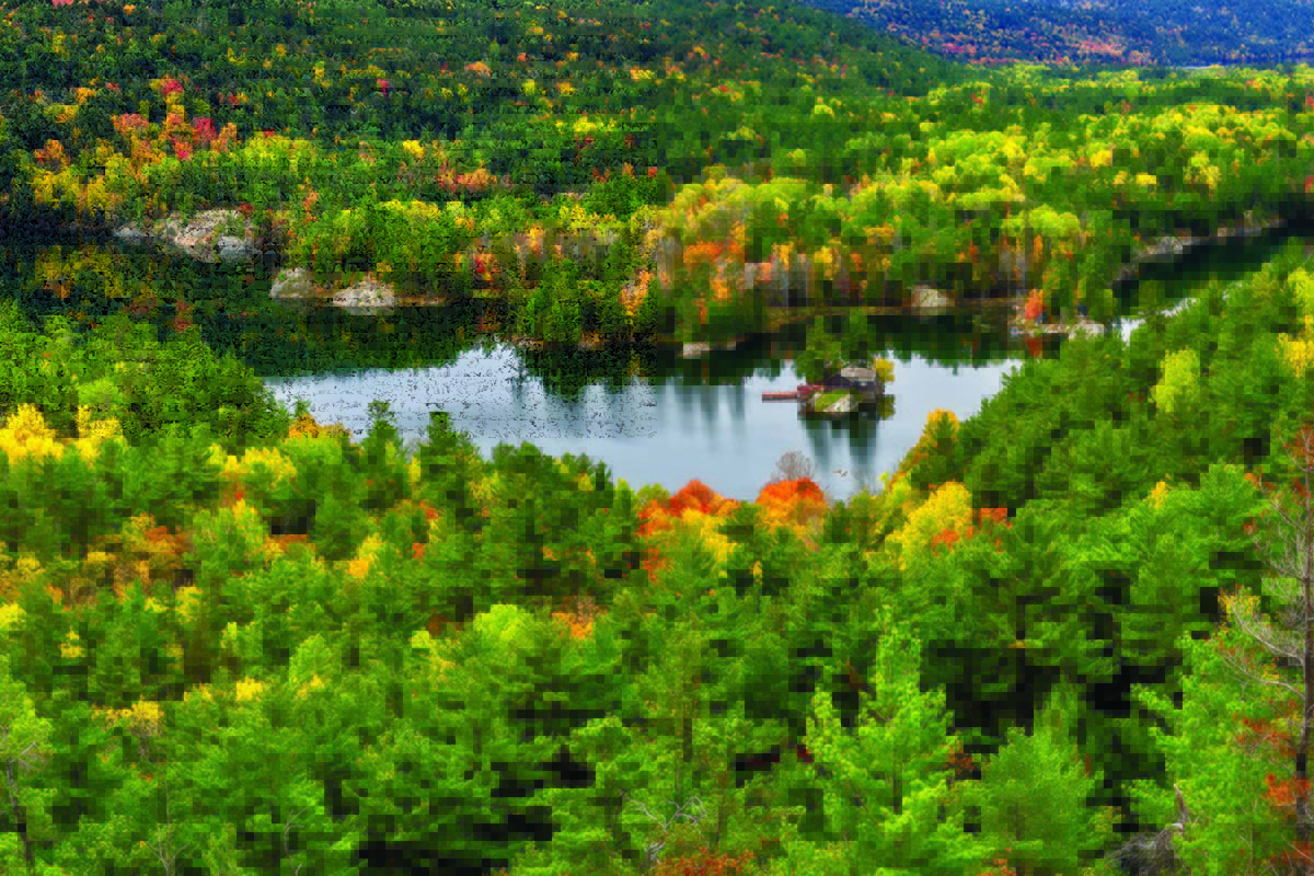 Aerial view of Baie Fine.