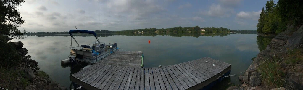 View of Muskrat lake from dock