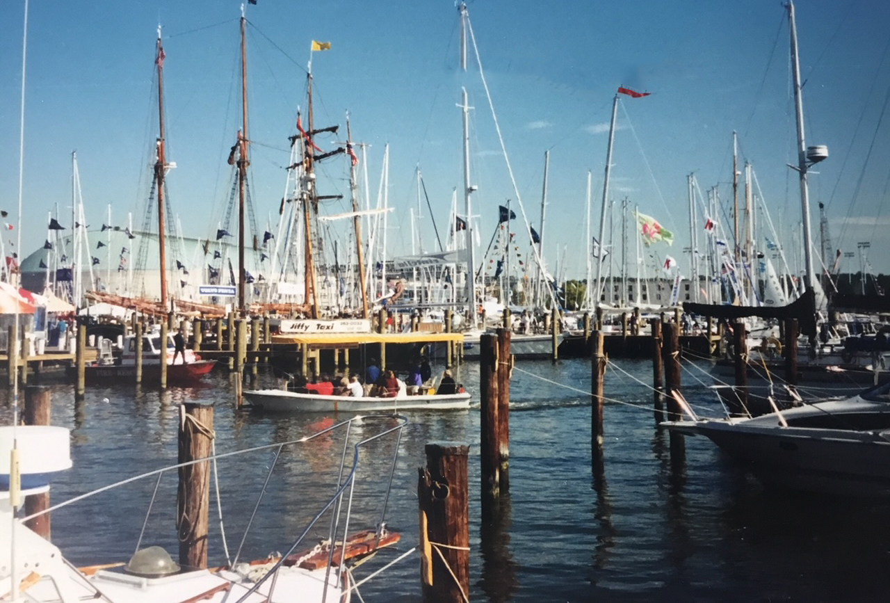 The Annapolis Boat Show at a marina in Annapolis, Maryland