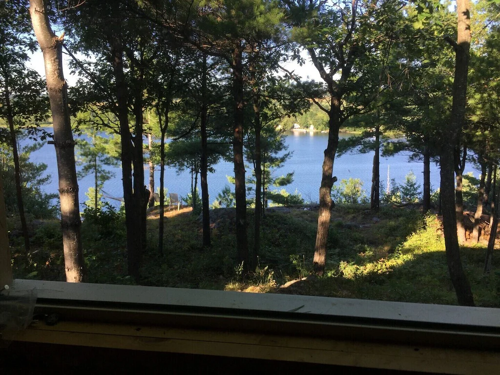 View of lake from cabin