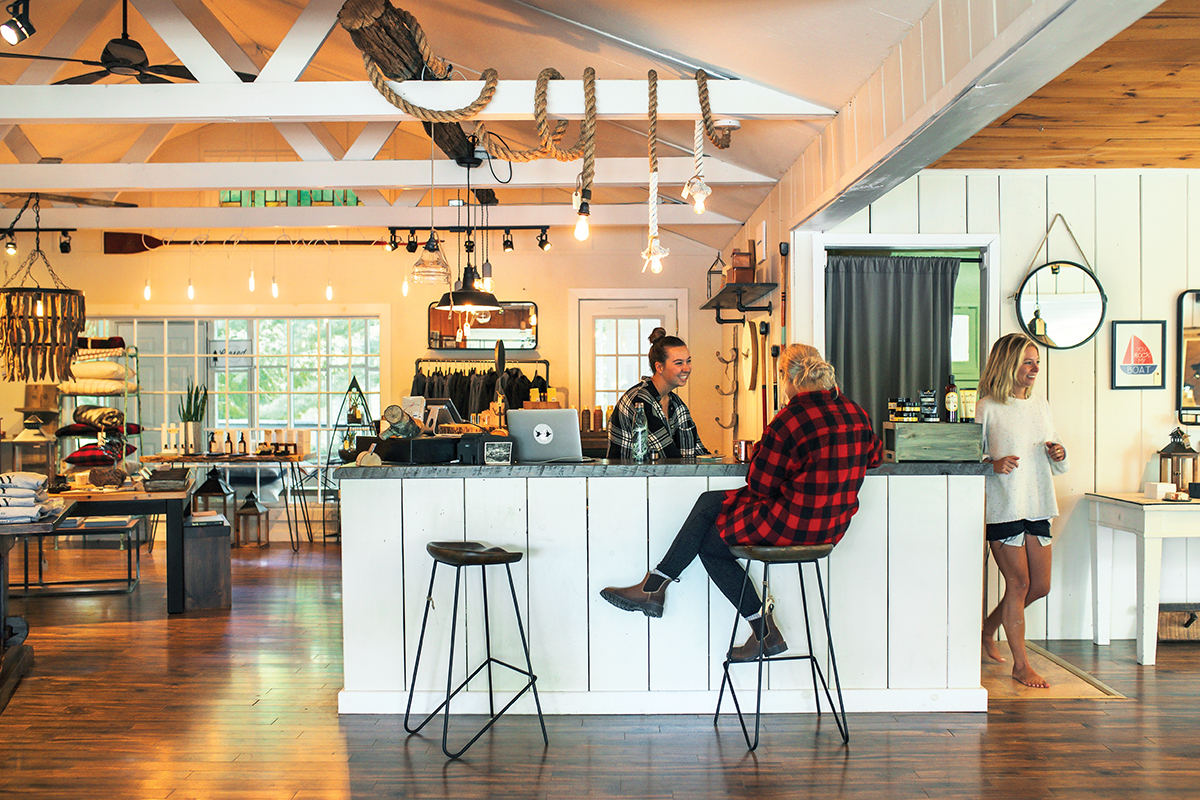 an interior shot of The Hive store with employees around